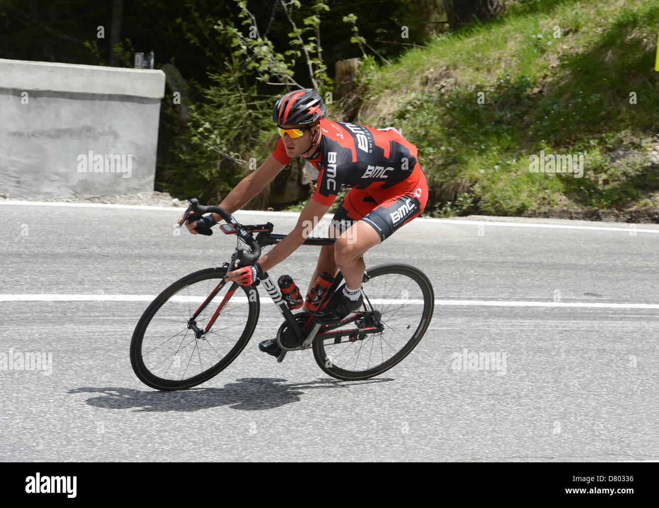 Italy. 15th May 2013. Steve Cummings in action during stage 11 of the Giro d'Italia Tarvisio to Vajont Stock Photo