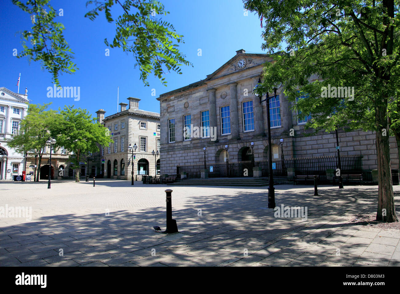 The Market Square, Stafford with the Shire Hall on the right Stock Photo