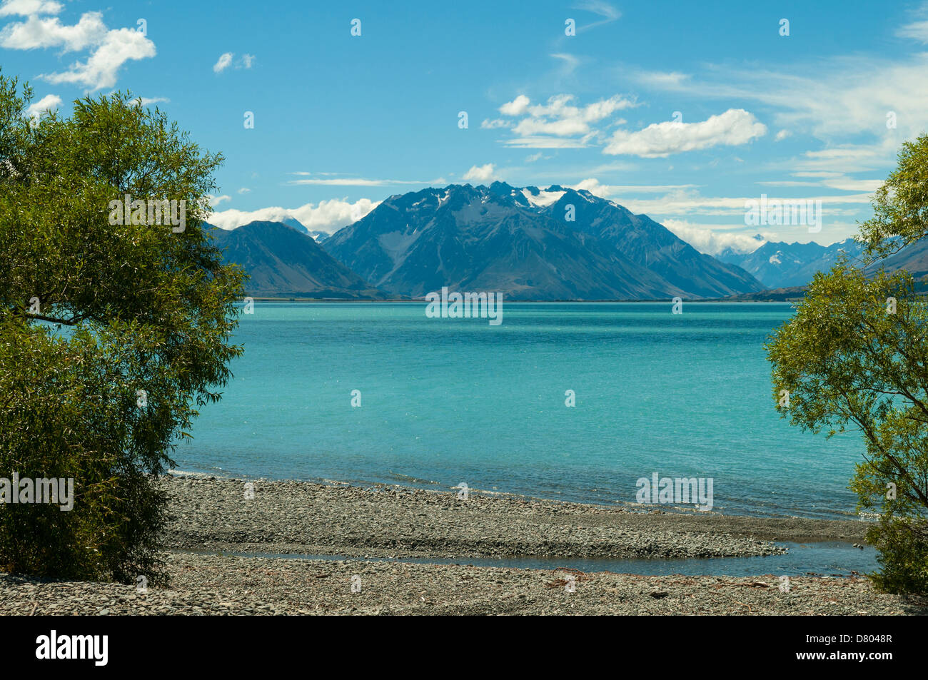 Lake Ohau, near Twizel, Otago, New Zealand Stock Photo