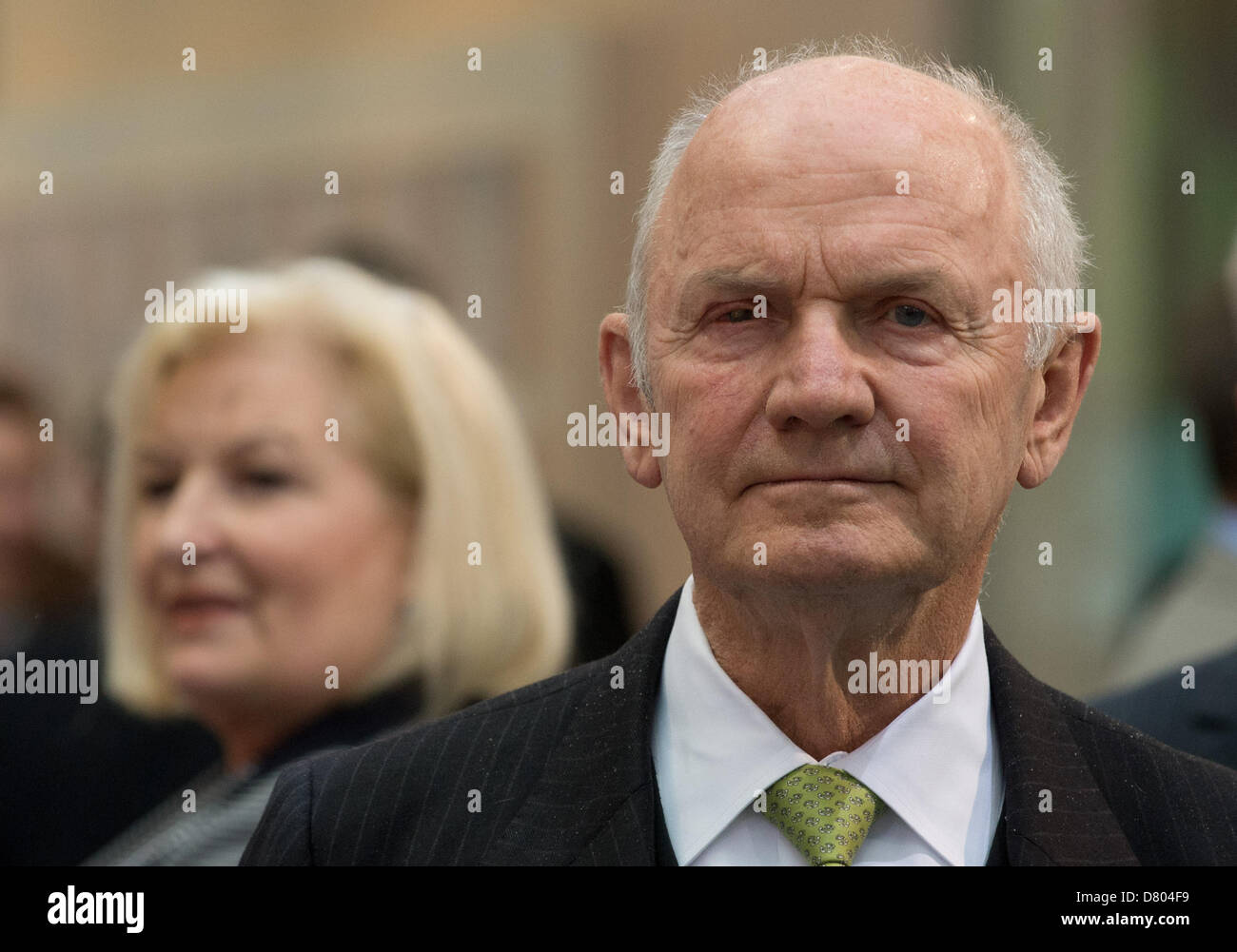 Volkswagen AG chairman of the supervisory board Ferdinand Piech and his wife Ursula Piech attend Audi's general meeting in Neckarsulm, Germany, 16 May 2013. Photo: MARIJAN MURAT Stock Photo