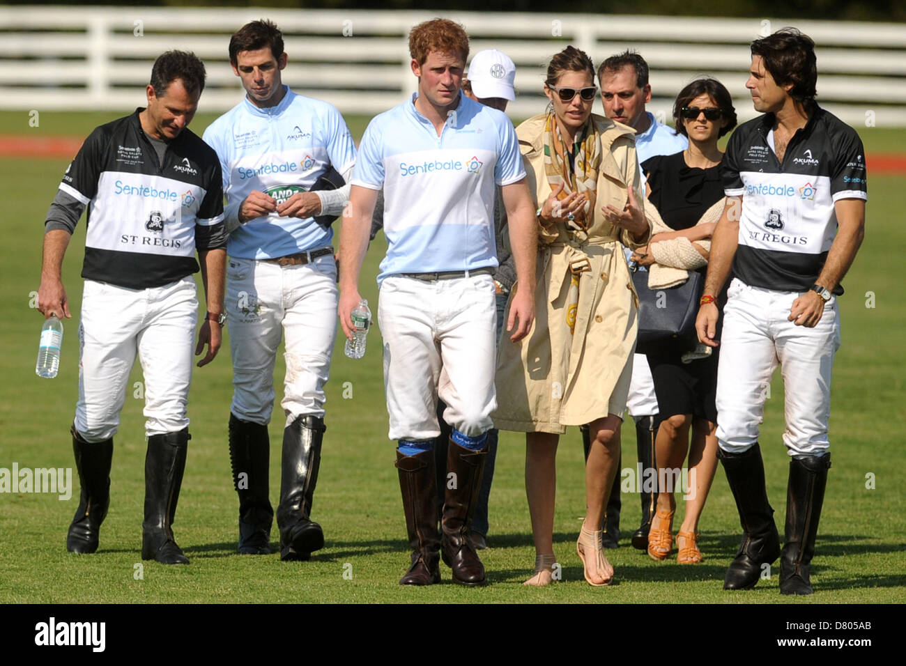 Greenwich, USA.15th May, 2013. Prince Harry, Nacho Figueras and polo plaxers at The Sentebale Royal Salute Polo Cup at The Greenwich Polo Club.Credit:DPA/Alamy Live News Stock Photo
