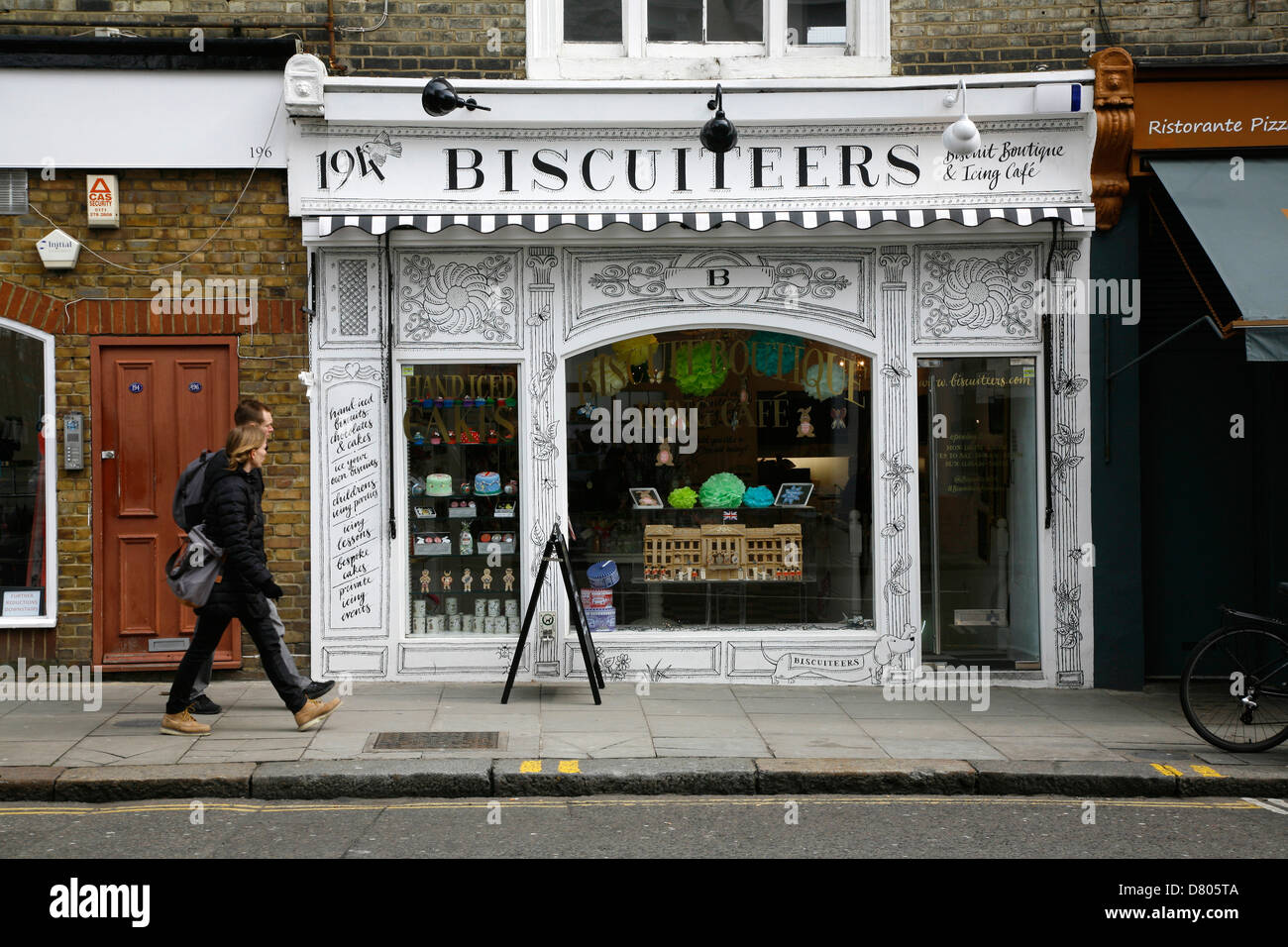 Biscuiteers cake and biscuit shop on Kensington Park Road, Notting Hill, London, UK Stock Photo