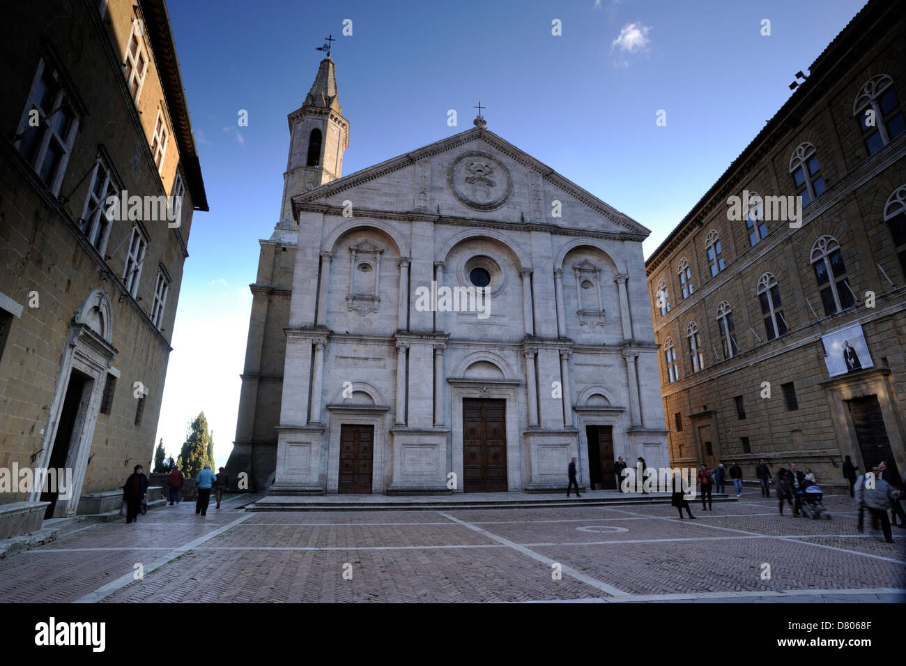 italy, tuscany, pienza, cathedral Stock Photo