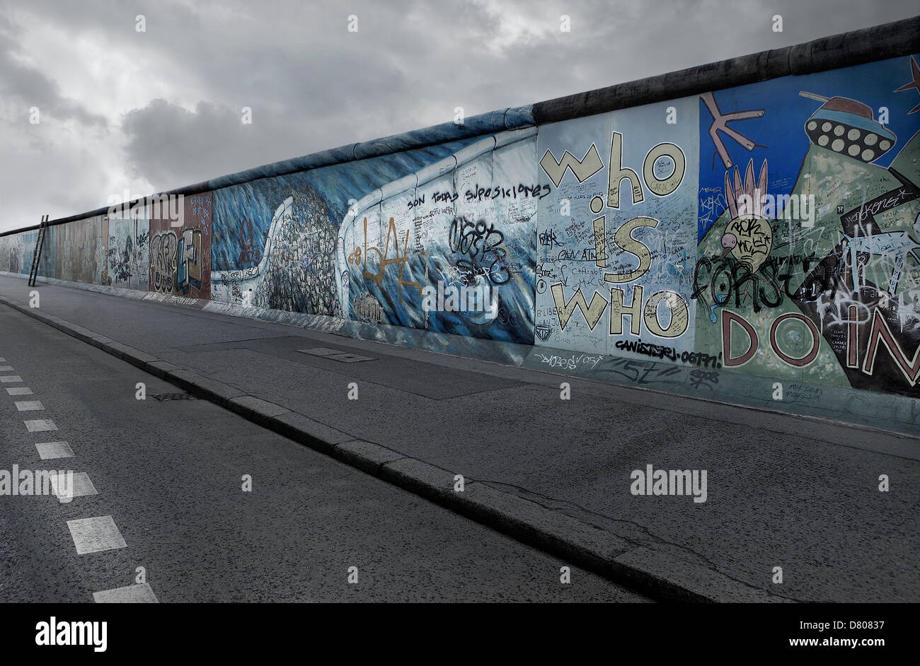 Graffiti on Berlin wall, Berlin, Berlin, Germany Stock Photo