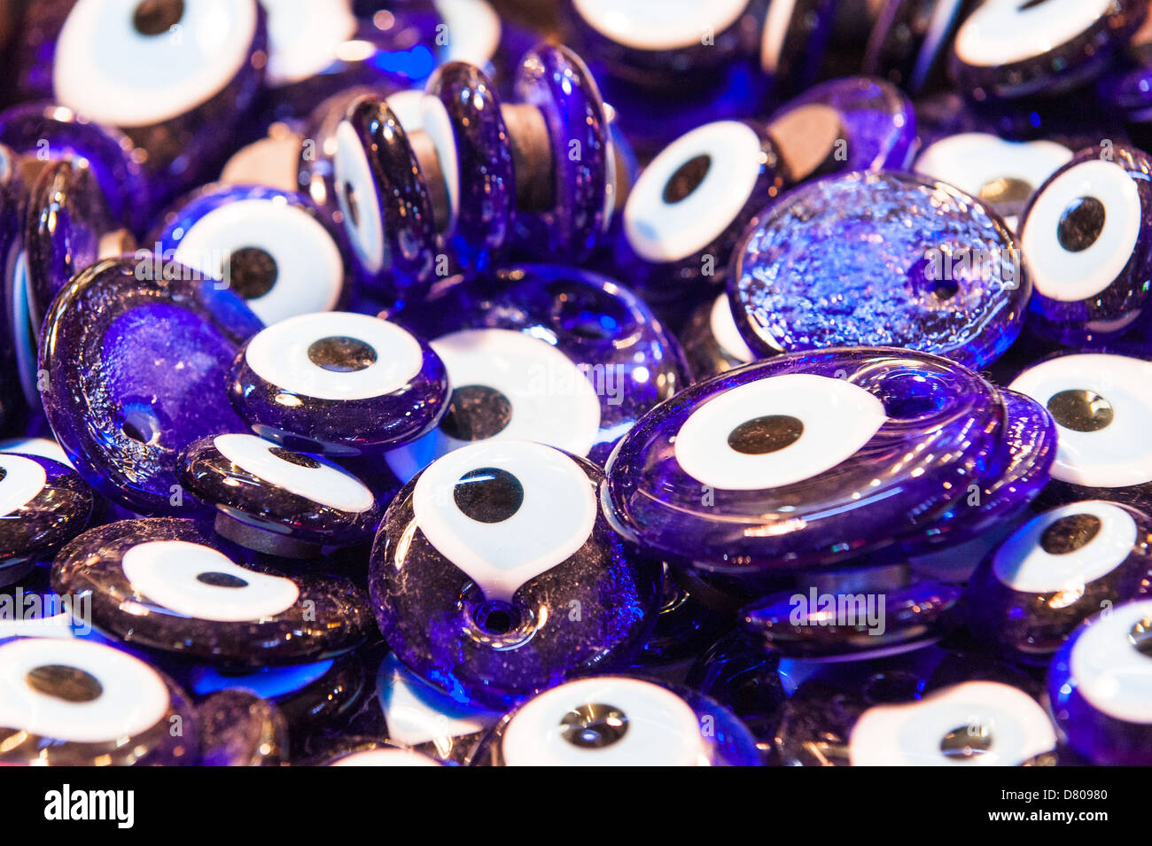 evil eye bead Various size Turkish nazar boncugu Stock Photo