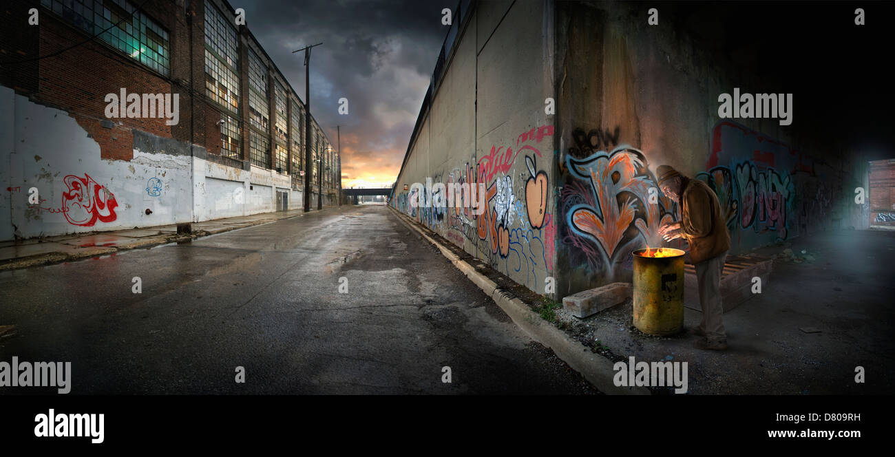Graffiti on urban walls Stock Photo