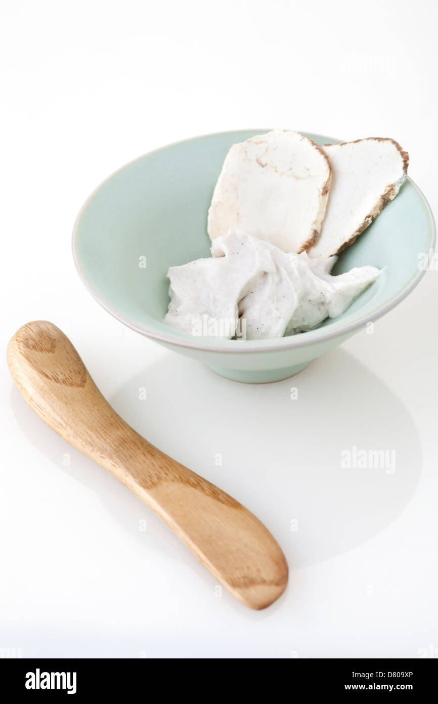 Natural angelica cream mask in a bowl Stock Photo Alamy