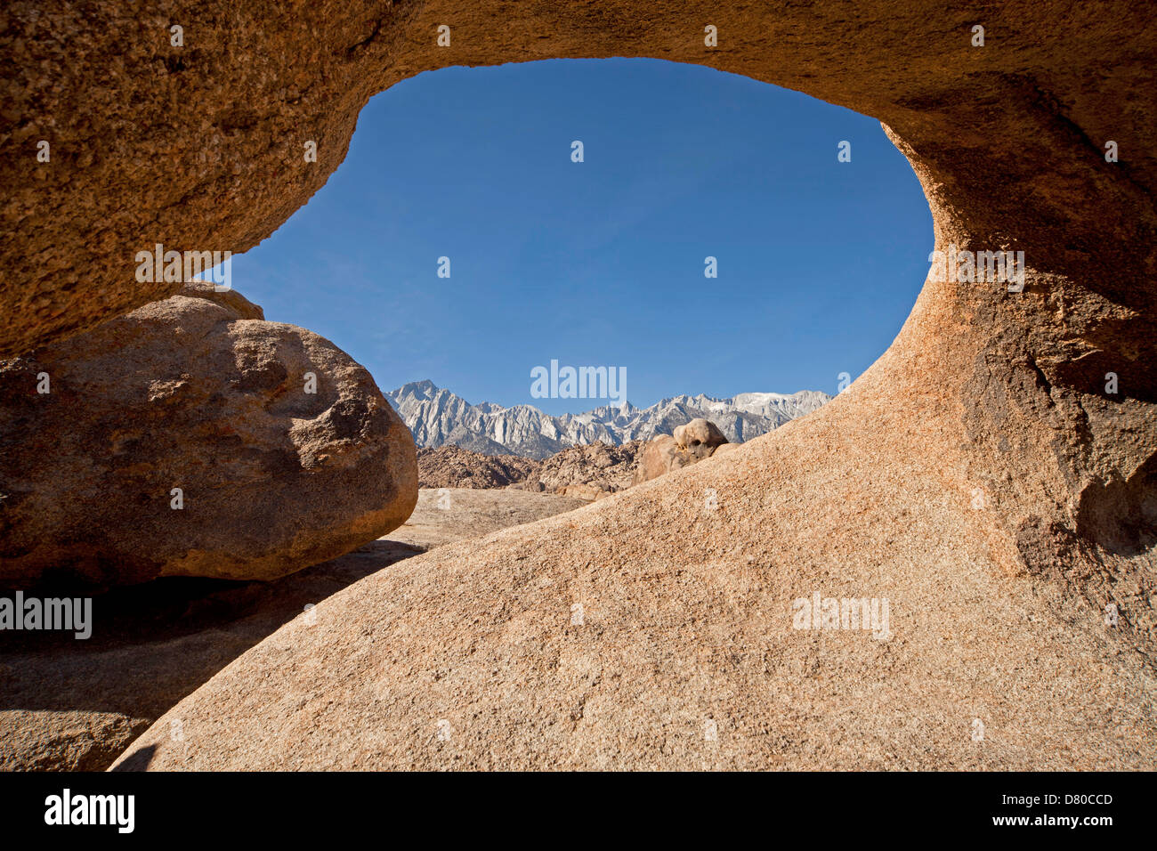 rock arch at Alabama Hills, Sierra Nevada, California, United States of America, USA Stock Photo