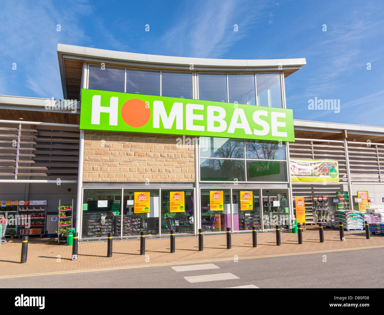 Homebase DIY store exterior, Ashbourne, Derbyshire, England Stock Photo