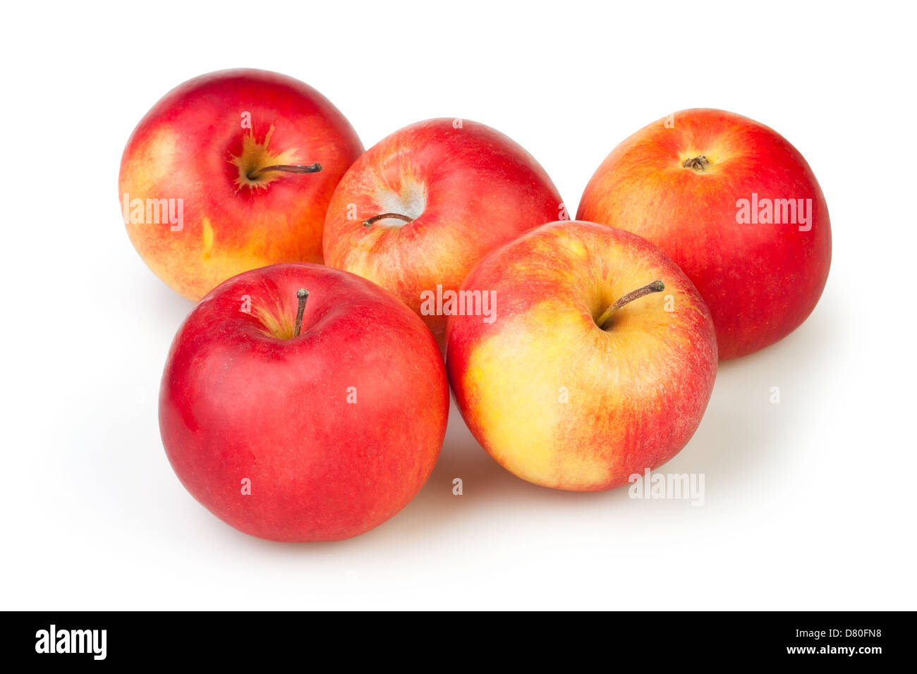 apple group on white background Stock Photo - Alamy