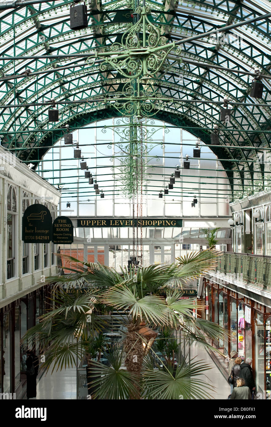 Image of a victorian shopping centre the Wayfarer Arcade - Southport England Stock Photo