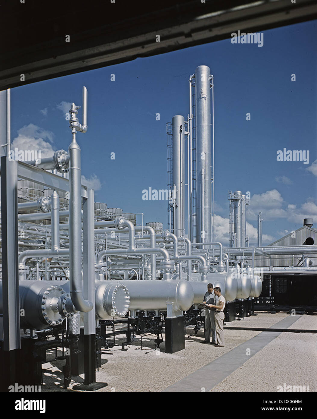 Superior Oil Co., Lake Creek [Field] recycling plant, Texas Stock Photo