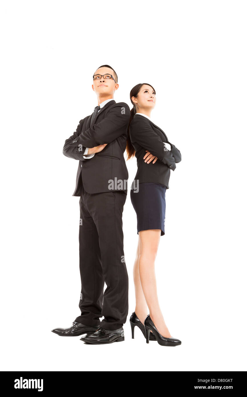 young businessman and businesswoman standing together Stock Photo - Alamy