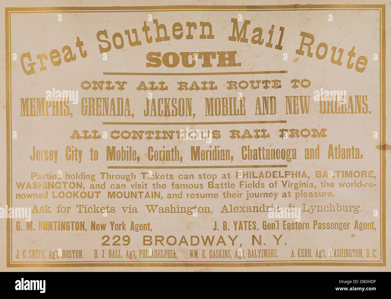 Great Southern Mail Route. Stock Photo