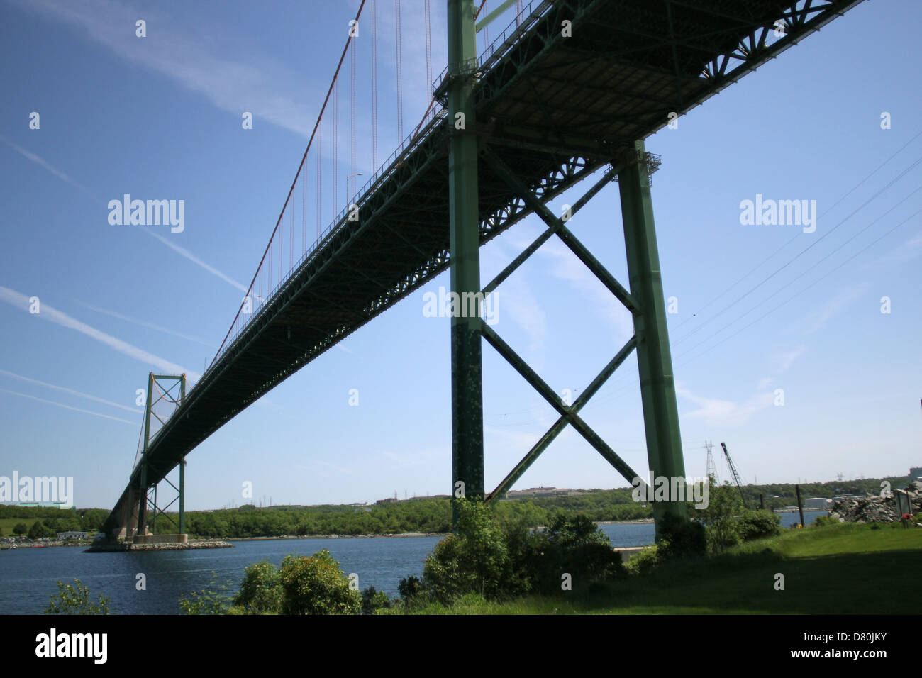 The A. Murray MacKay Bridge is the second suspension bridge linking the