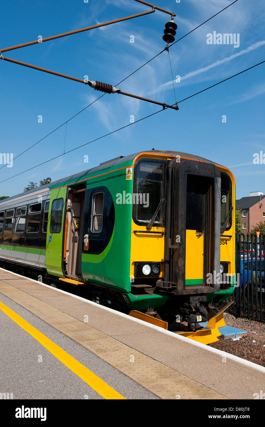 Passenger train in London Midland livery