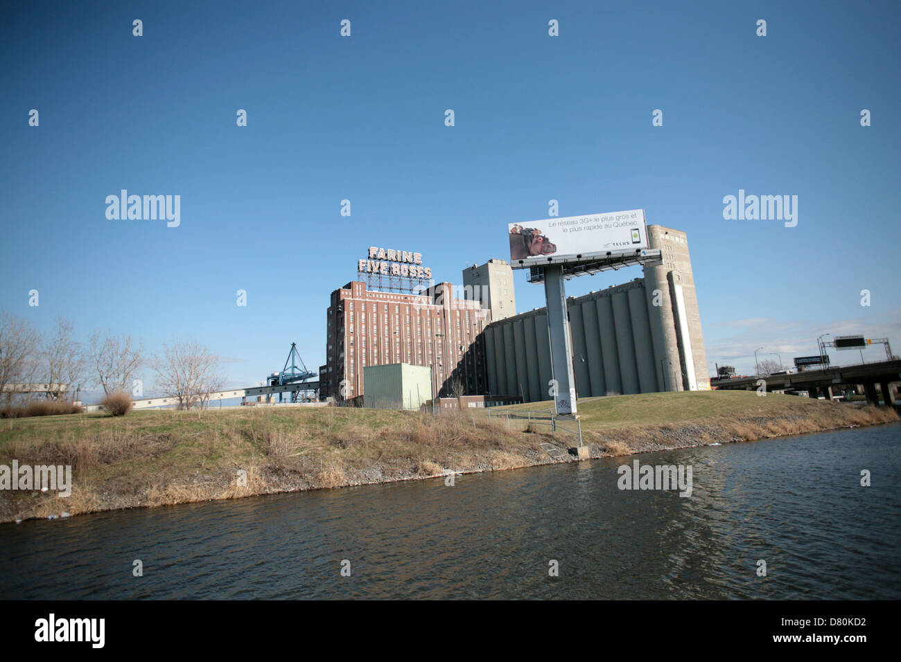 The Iconic Five Roses Flour building in Montreal, Quebec Stock Photo