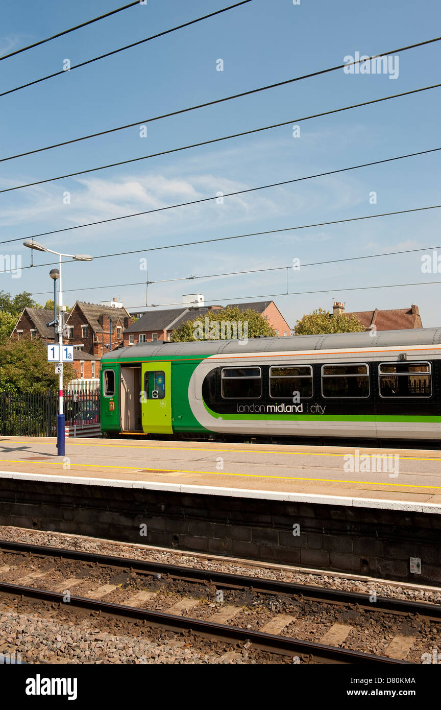 Passenger train in London Midland livery