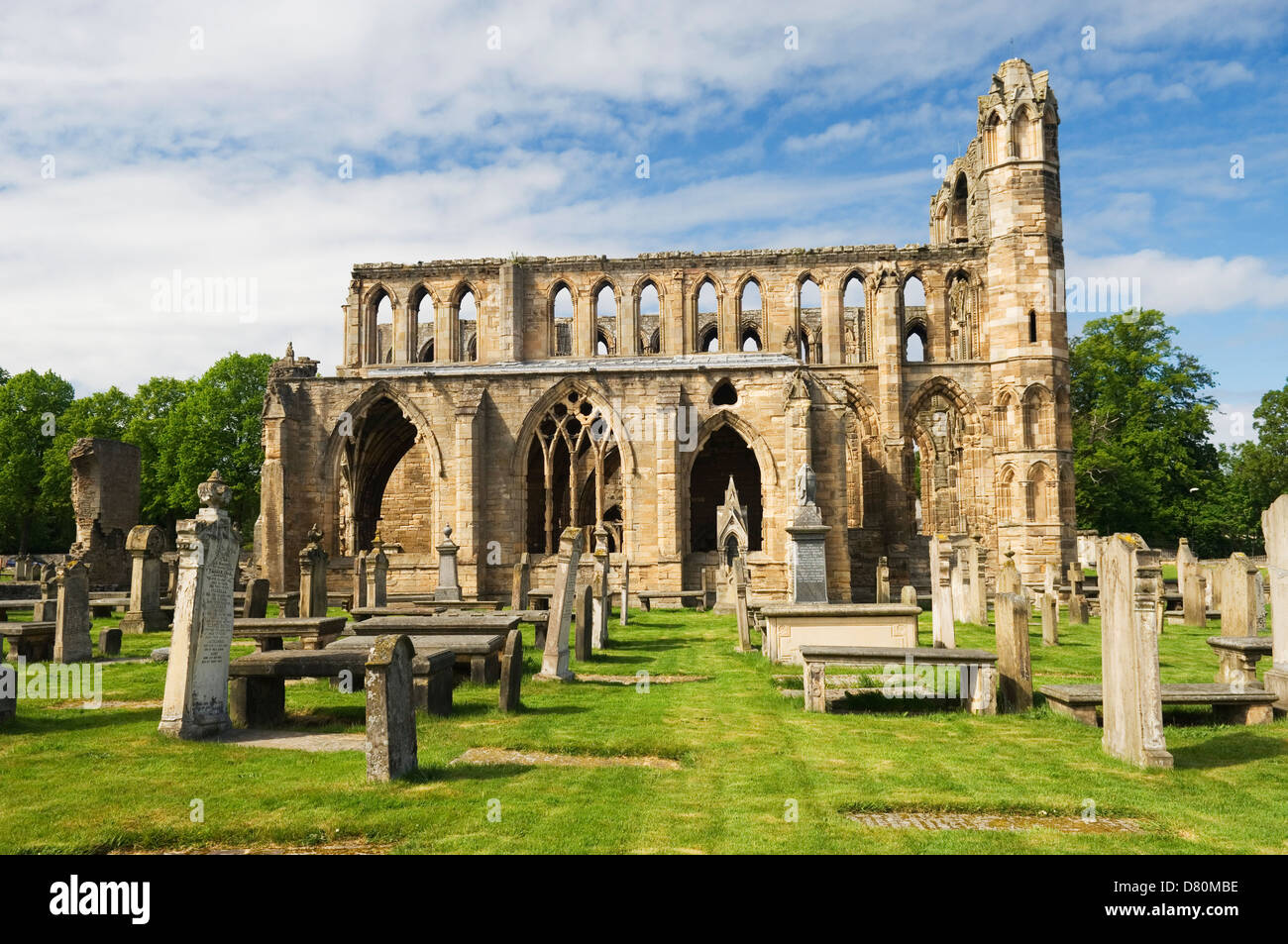 The ruins of Elgin Cathedral, Elgin, Moray, Scotland. Stock Photo
