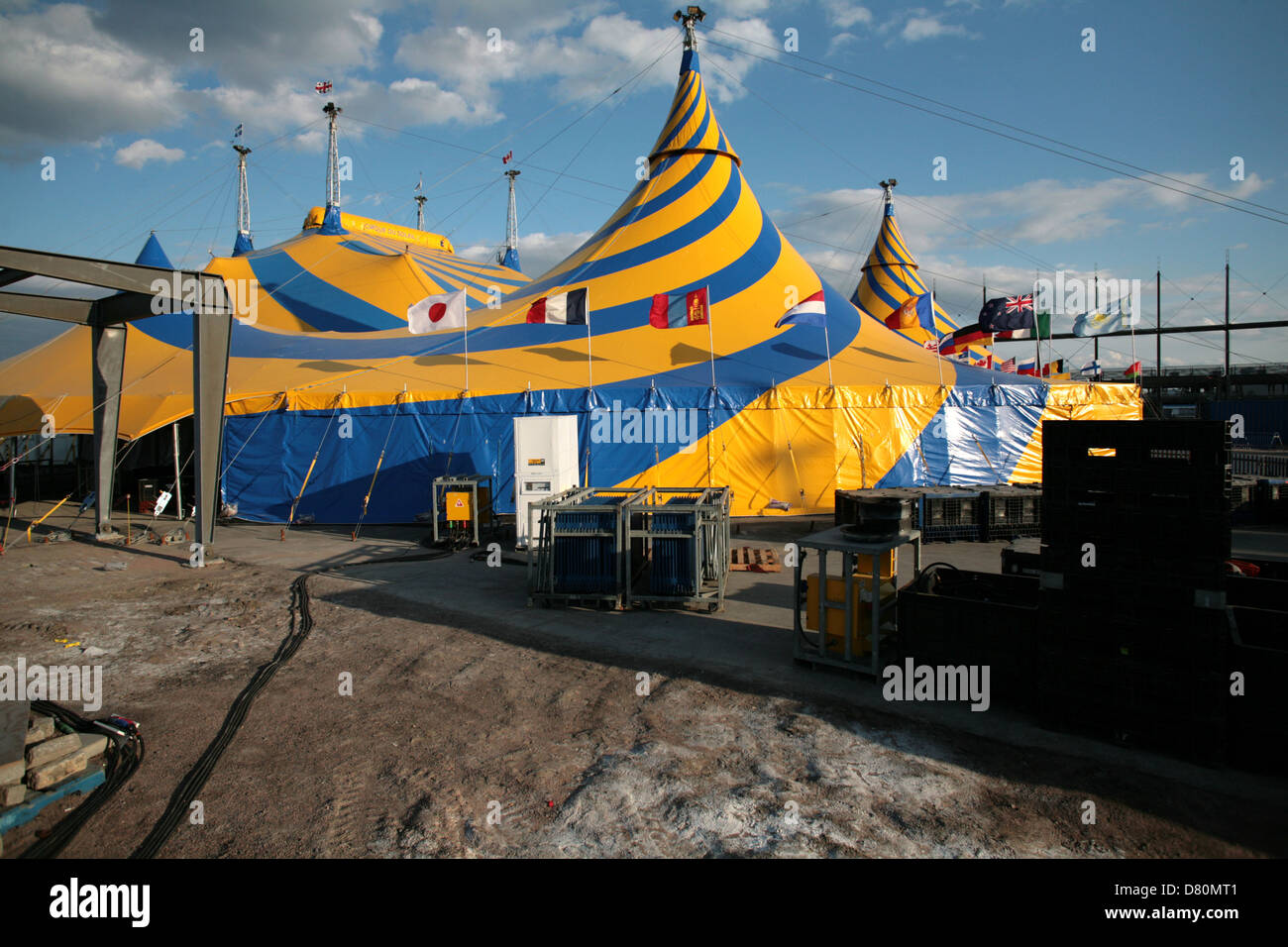 The Cirque du Soleil tent located in Montreal, Quebec. Stock Photo