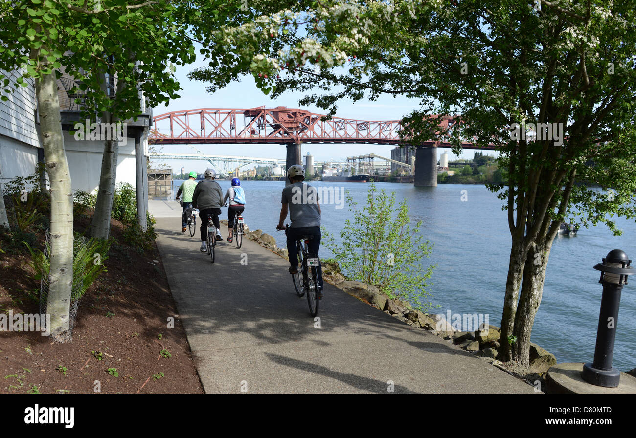 Pedal Bike Tour's Historic Downtown Tour in Portland, Oregon Stock
