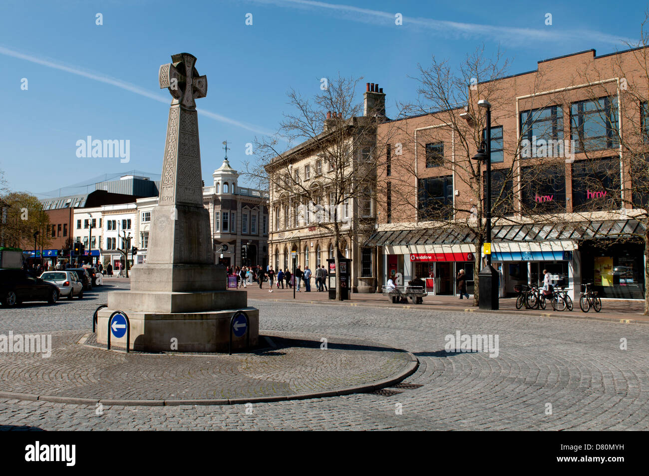 War memorial in town centre, Taunton, Somerset, England, UK Stock Photo