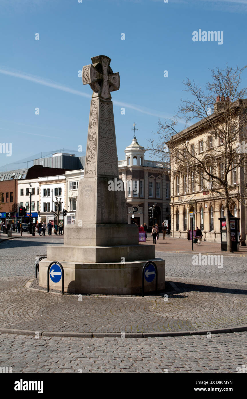 War memorial in town centre, Taunton, Somerset, England, UK Stock Photo