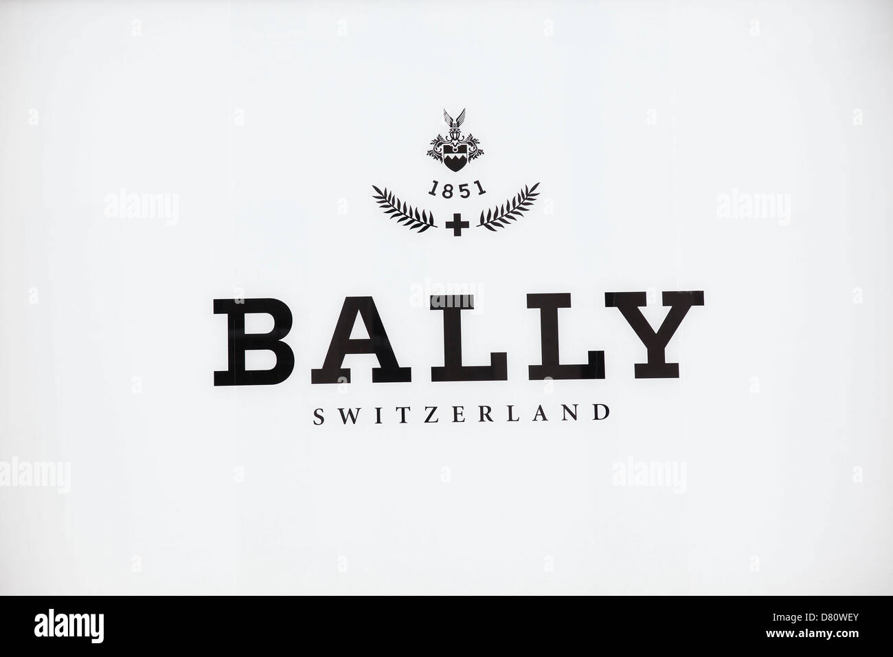 Sign for high end fashion and exclusive brand Bally Stock Photo - Alamy