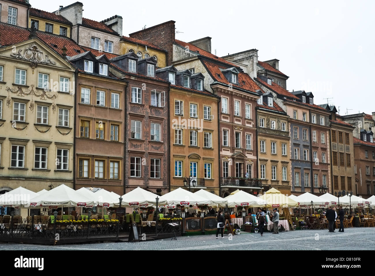 Old Market in Warsaw, Poland Stock Photo