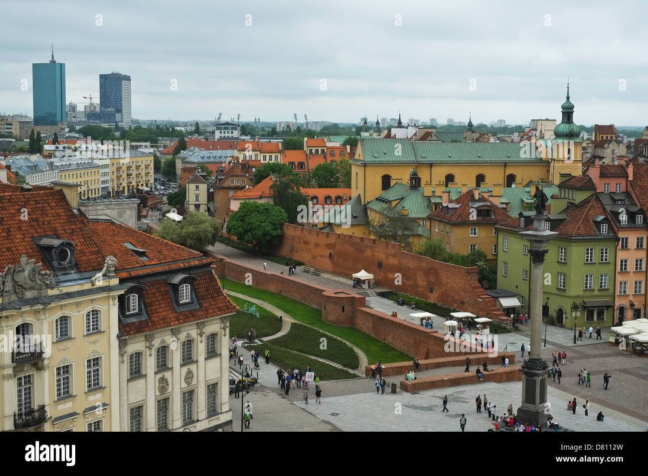 Warsaw, old town skyline - Poland Stock Photo
