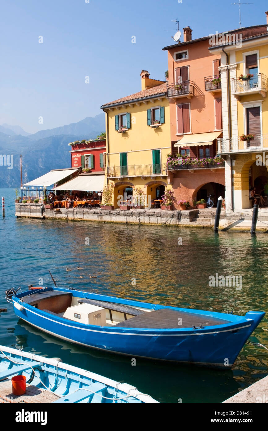 Malcesine Harbour Lake Garda Italy Stock Photo