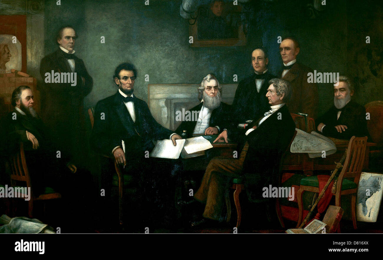 First reading of the Emancipation Proclamation of President Lincoln