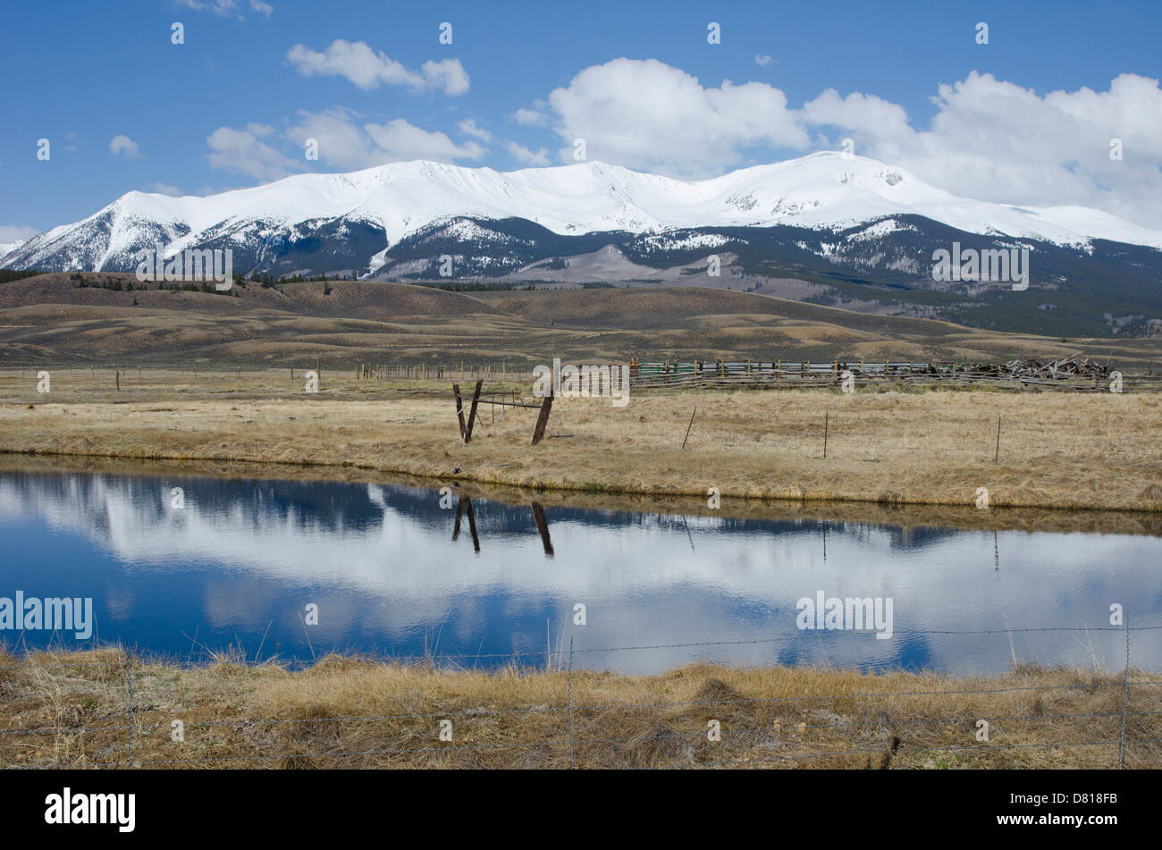 The Continental Divide near Leadville, Colorado is covered with a heavy