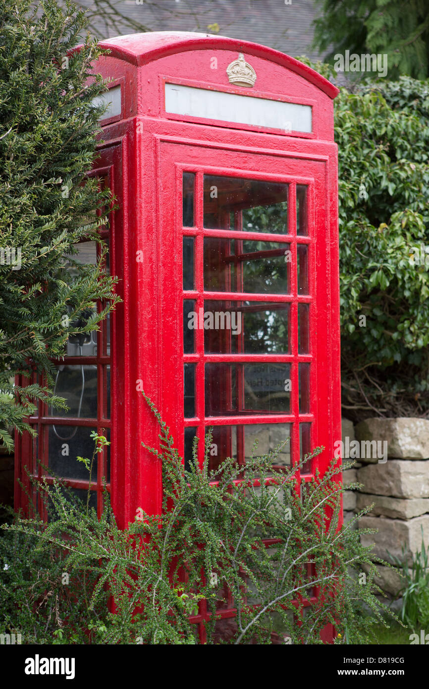 British Telephone Box, Cardington, Shropshire Stock Photo