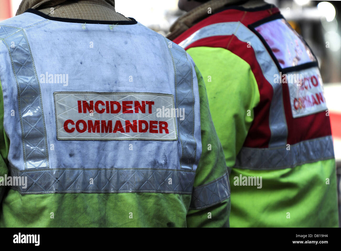 Incident commander in the fire service. Stock Photo