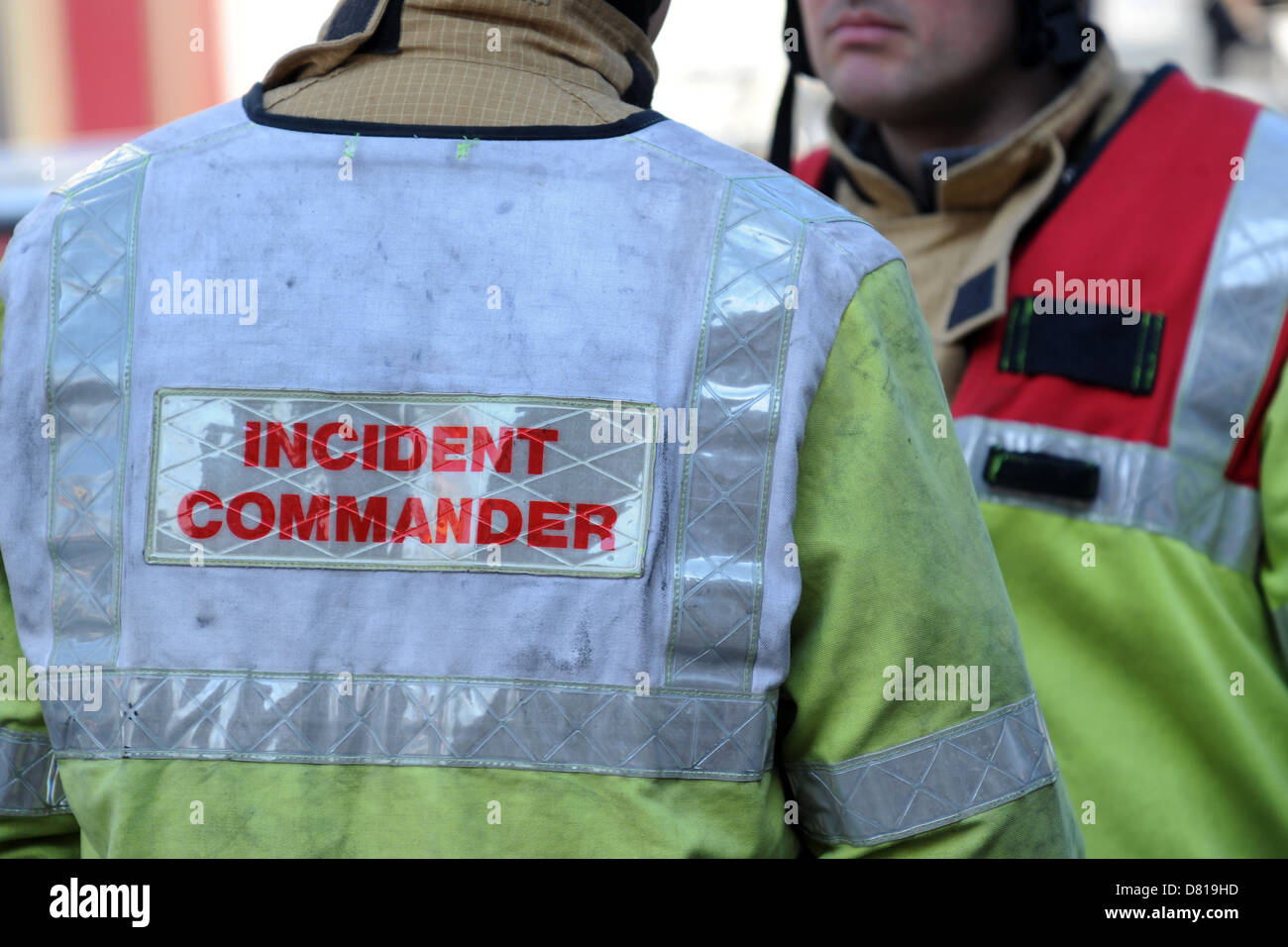 Incident commander in the fire service. Stock Photo