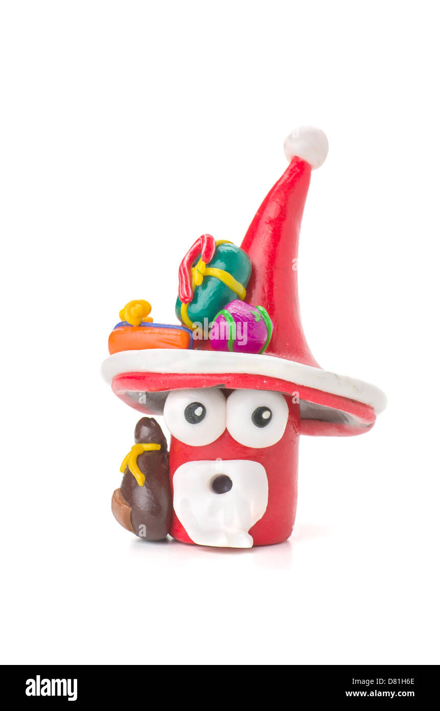 Handmade modeling clay Santa figure Stock Photo - Alamy