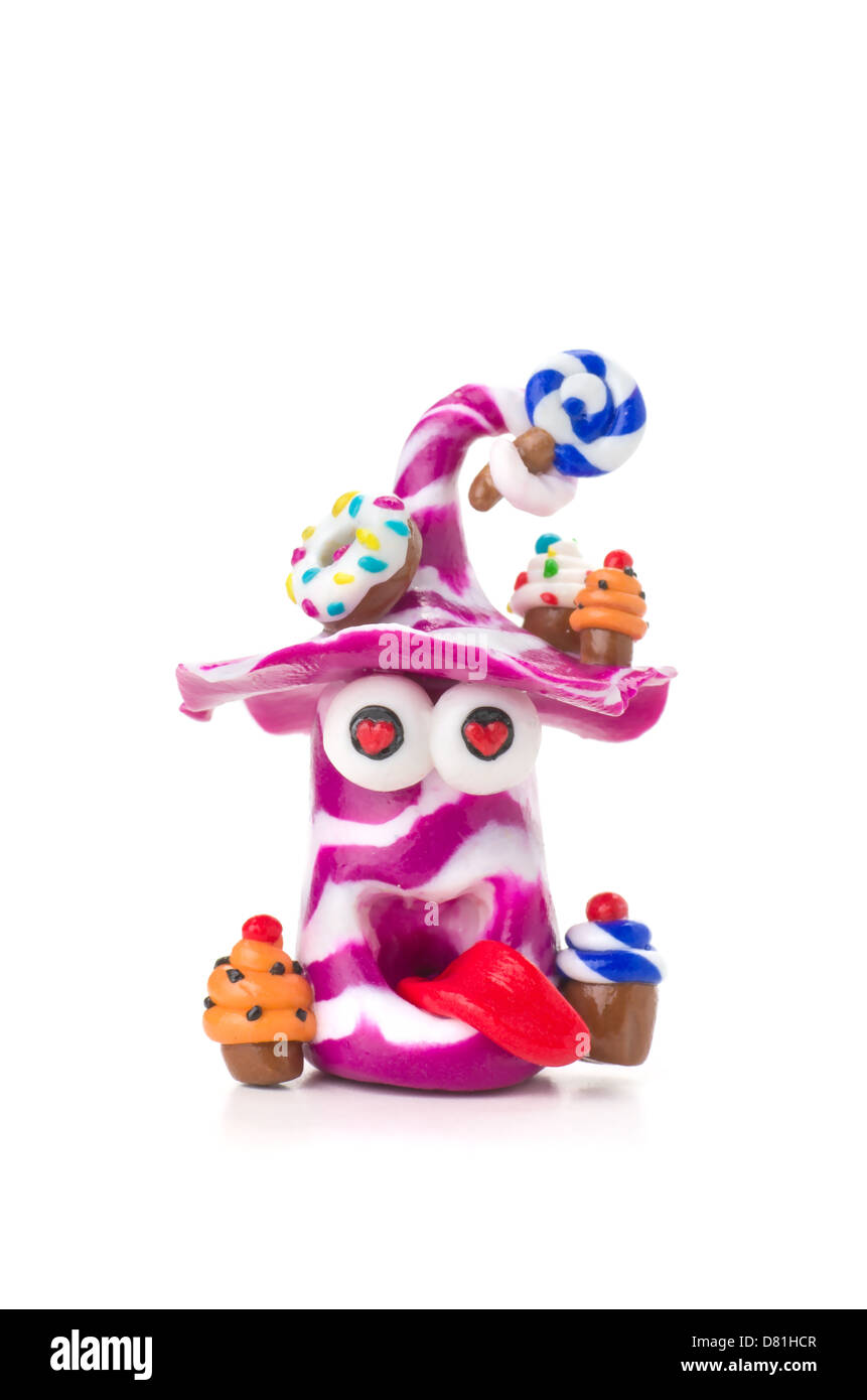 Handmade modeling clay figure with sweets Stock Photo Alamy