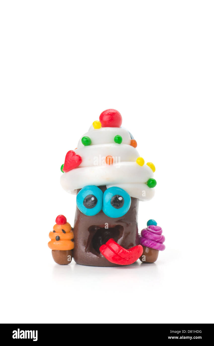 Handmade modeling clay figure with sweets Stock Photo Alamy