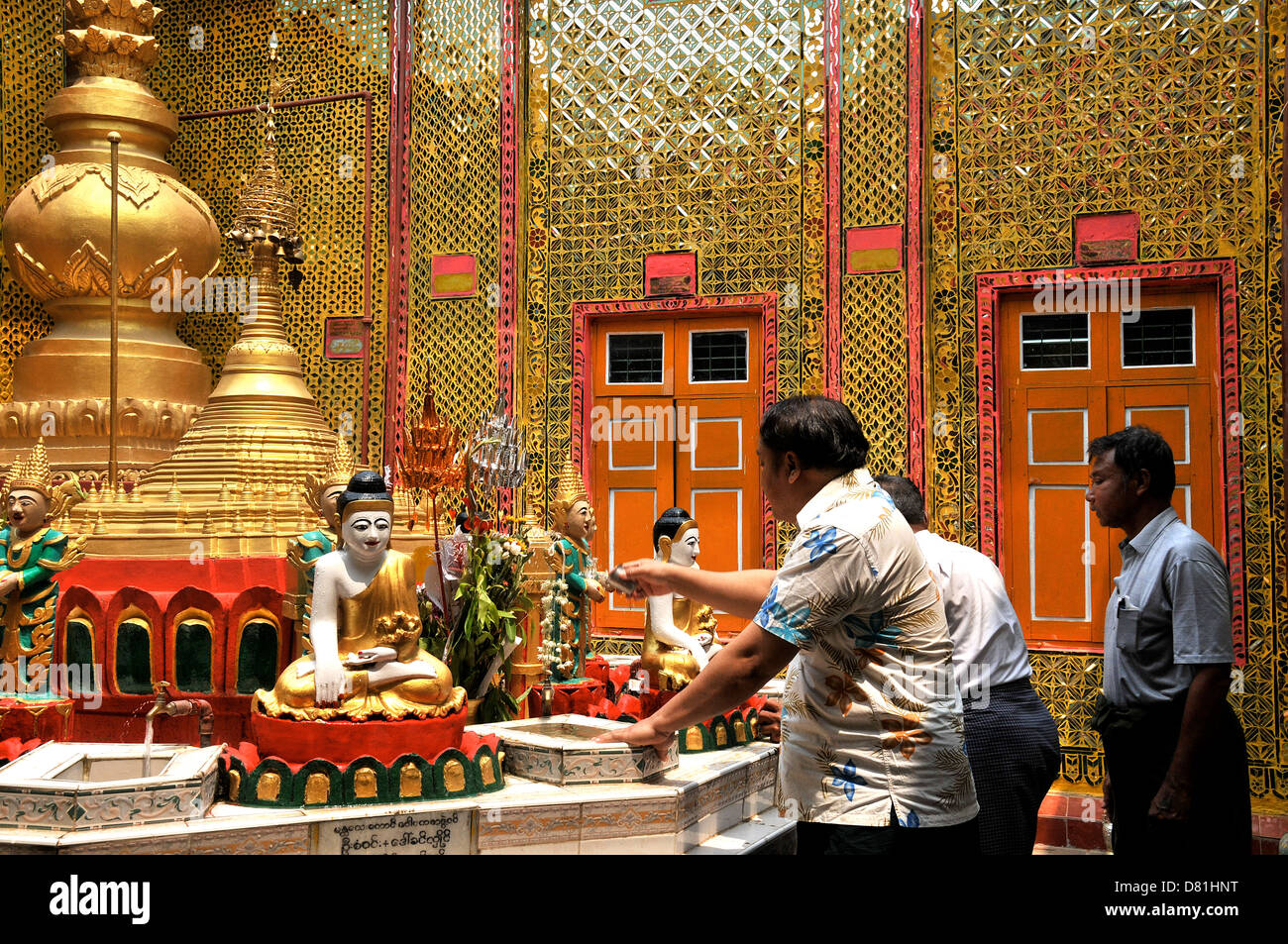 Pyi Su Taung temple Mandalay hill Myanmar Stock Photo