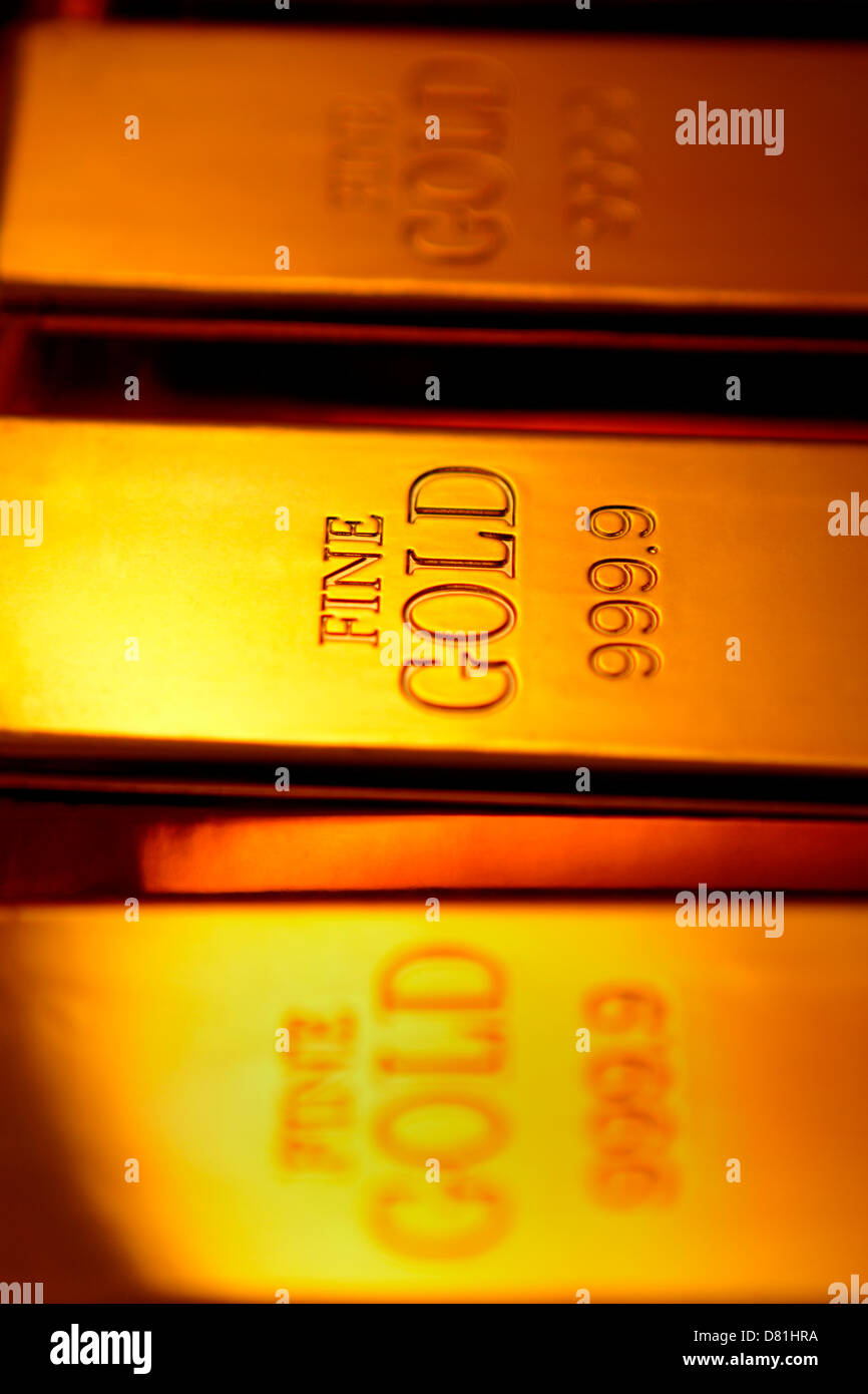 Three gold bullion hi-res stock photography and images - Alamy