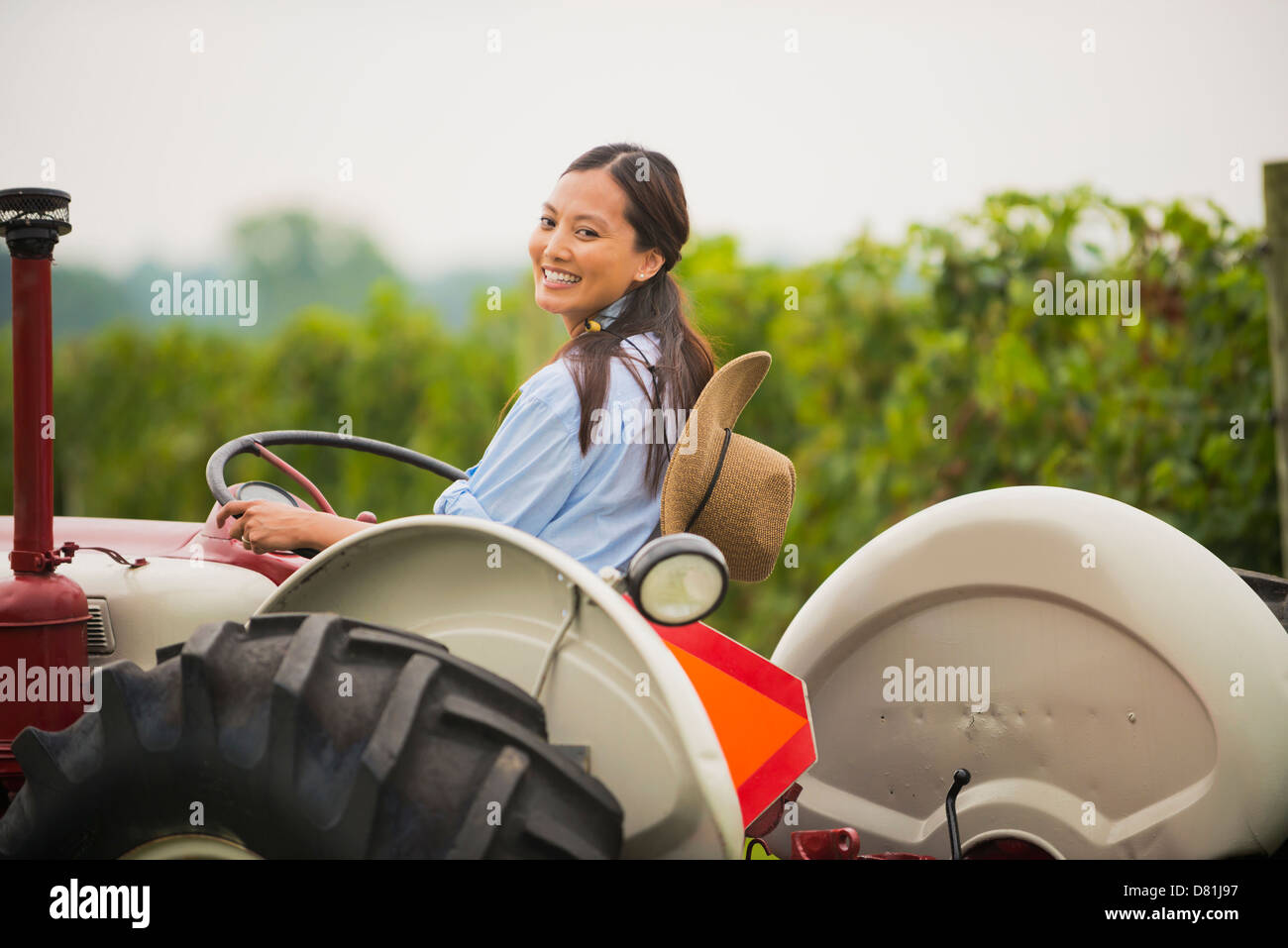 Woman Driving Tractor High Resolution Stock Photography and Images - Alamy