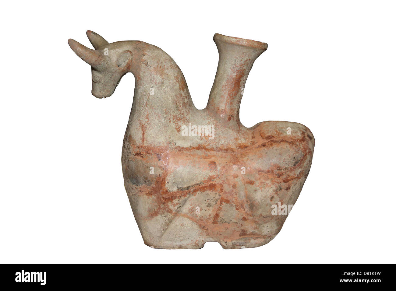 Amlash Culture Jar In The Shape Of A Bull Marlik Region, Iran Early Iron Age About 1000BC Stock Photo