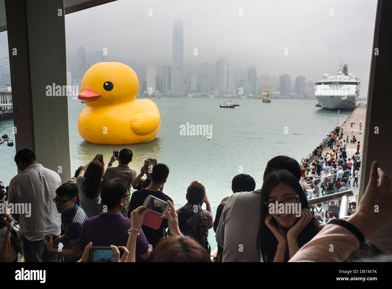 The big floating rubber duck by Dutch artist Florentijn Hofman in