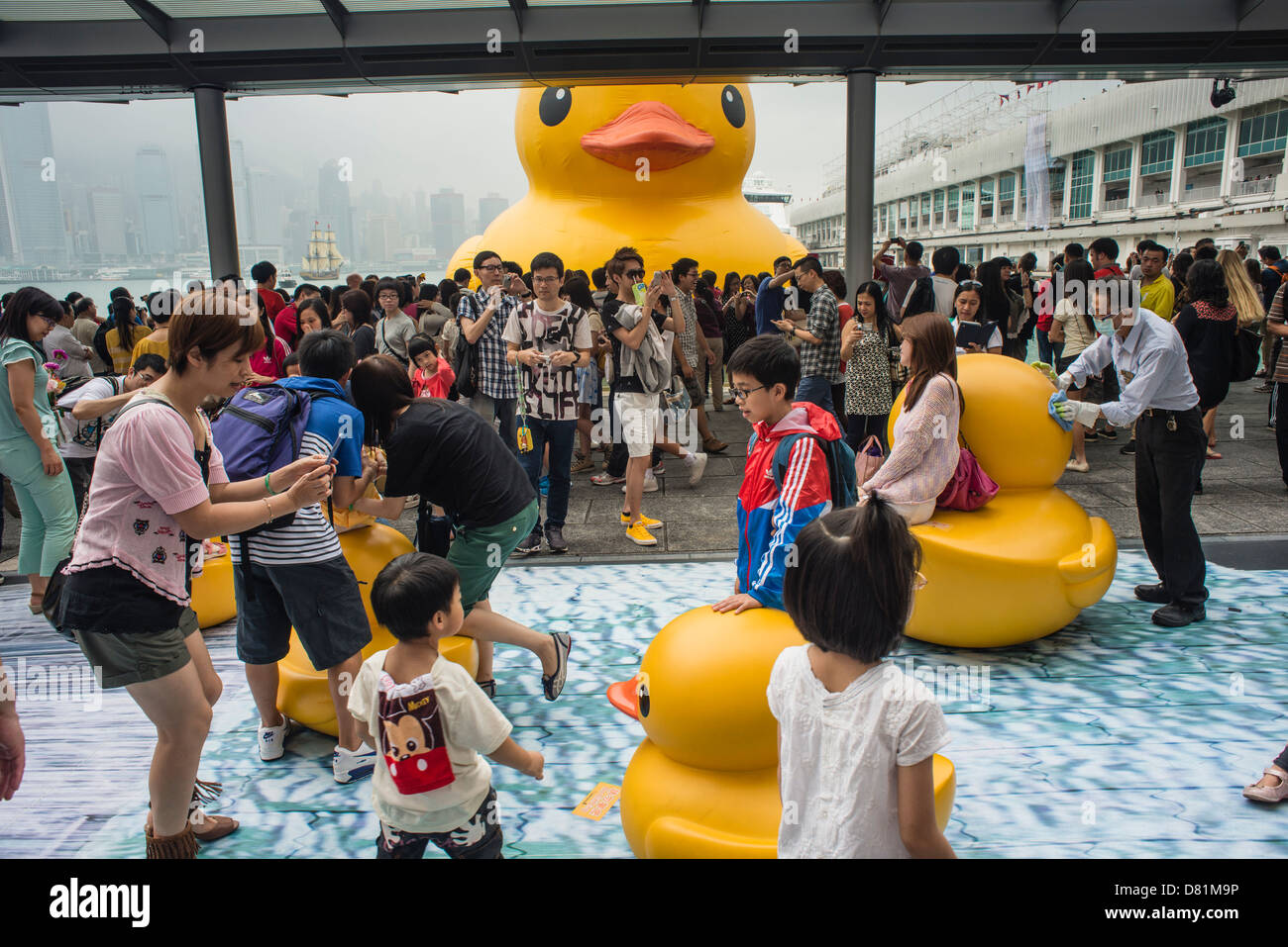 The big floating rubber duck by Dutch artist Florentijn Hofman in