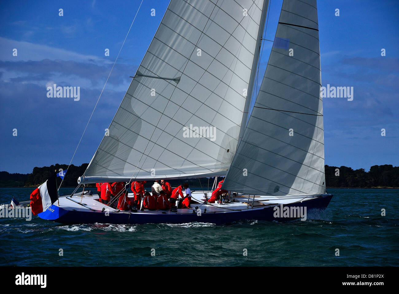 France, french sailing boat, 12 M JI, architect Mauric, shipyard