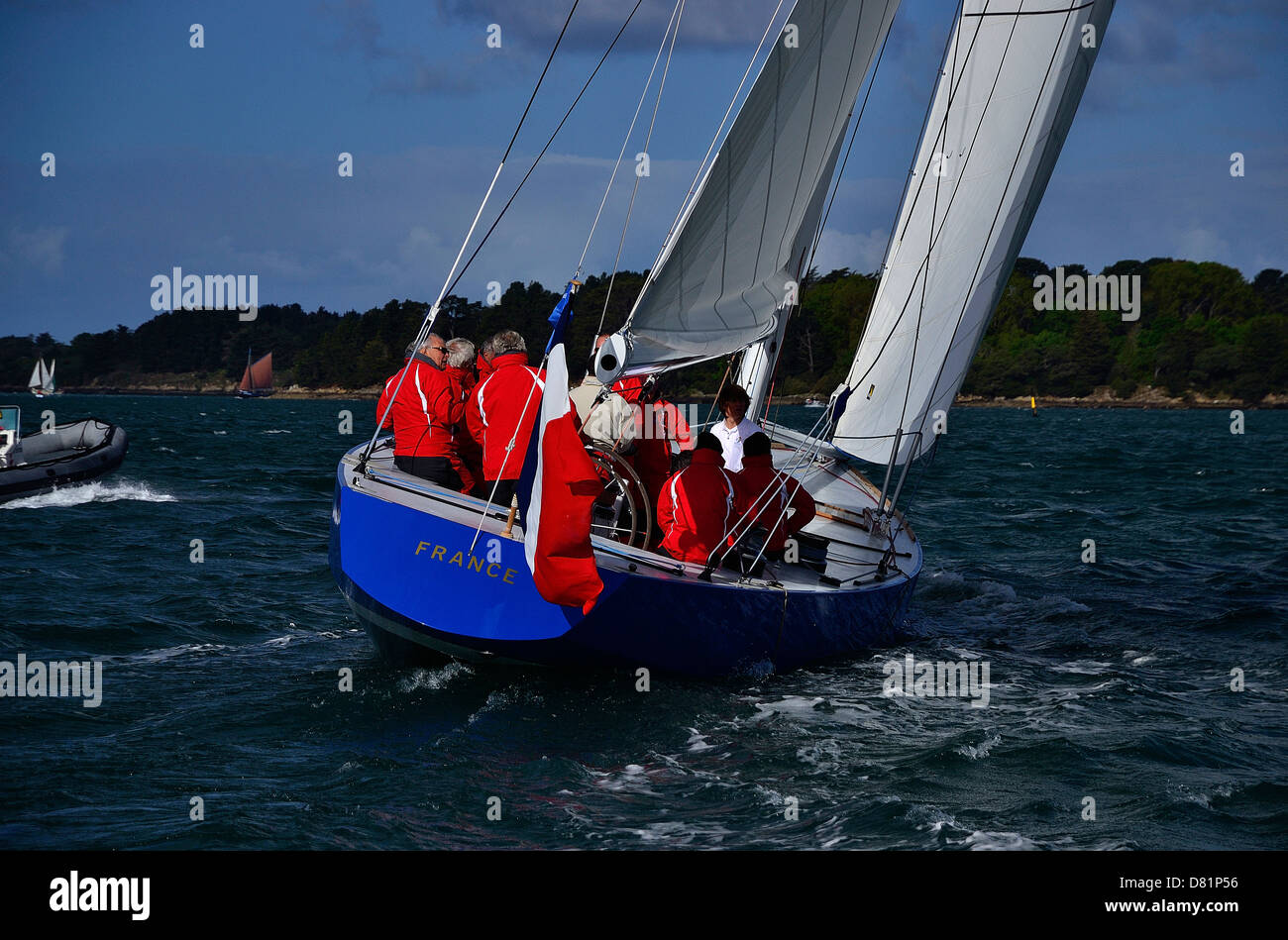 France, french sailing boat, 12 M JI, architect Mauric, shipyard