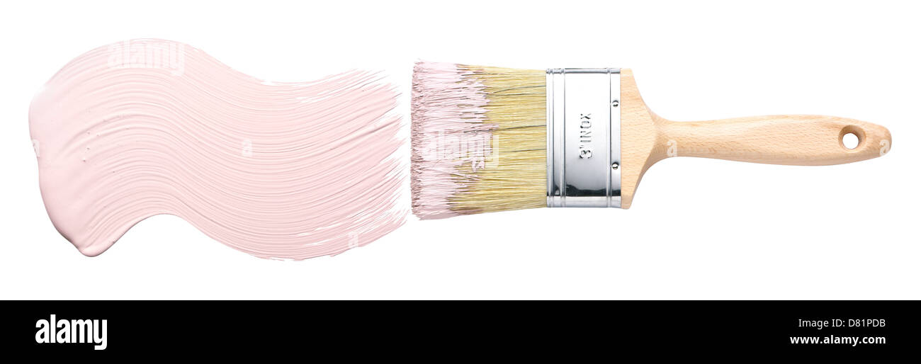 Pink paint brush hi-res stock photography and images - Alamy