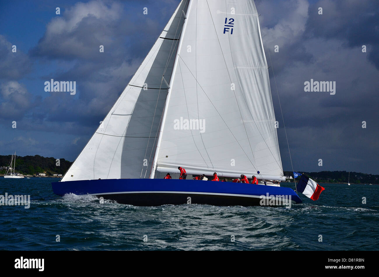France 1 , french classic sailing boat, 12 M JI, architect Mauric