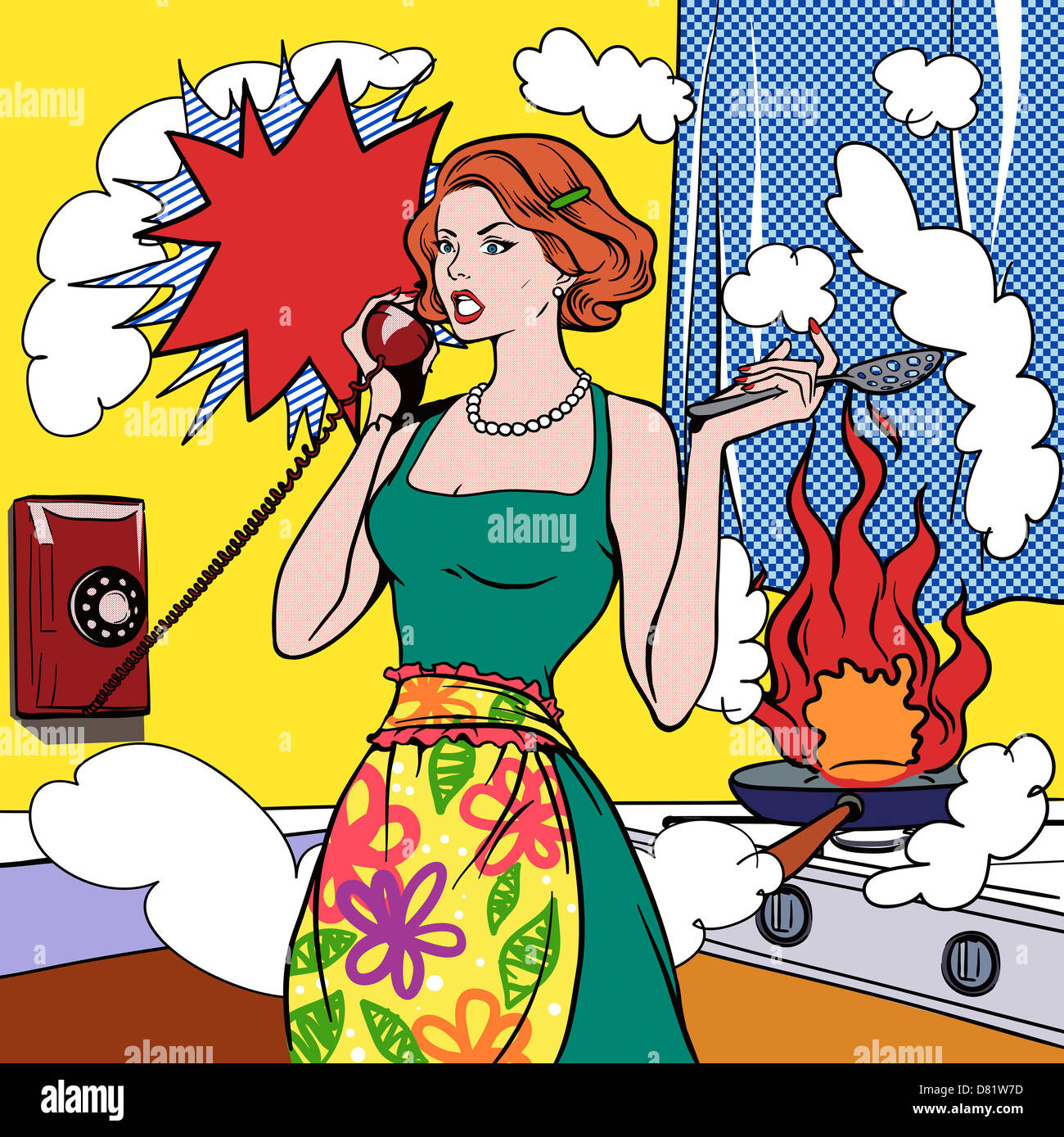 уборка в стиле поп арт. леди-киллер», жоэль джонс. поп арт еда. домохозяйка в стиле поп арт. поп арт девушка с деньгами.